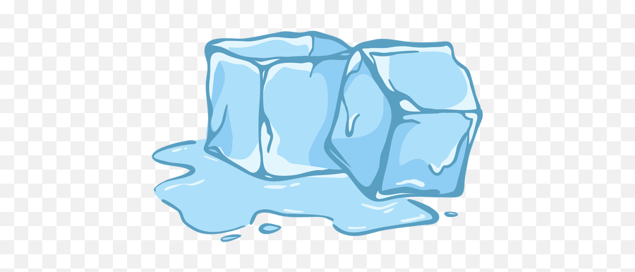 Two Melting Ice Cubes Flat - Cubos De Hielo Png,Ice Png