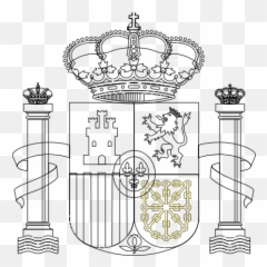 Spain Flag Outline Svg Vector Clip Art - Black And White png