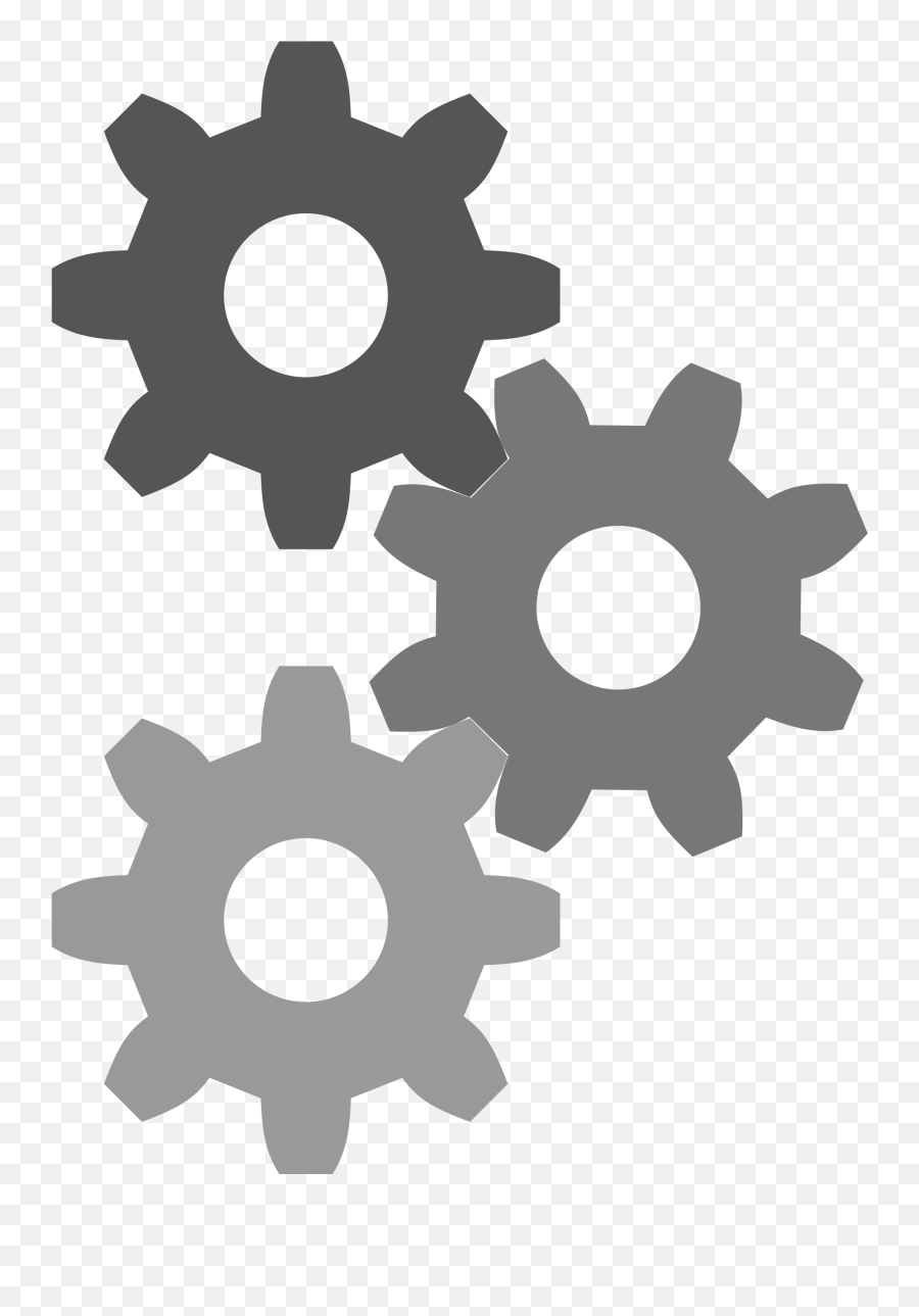 Transparent Gear Cog Clipart Black And White Download - Transparent Gears Clipart Png,Settings Icon Png