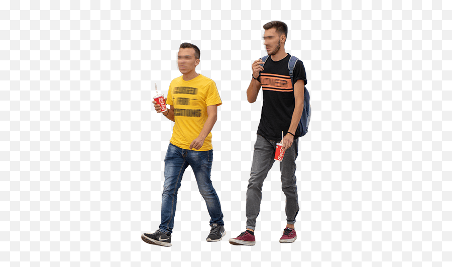 Two Young Men With Sassy T - Shirts Immediate Entourage Standing Png,T Shirts Png