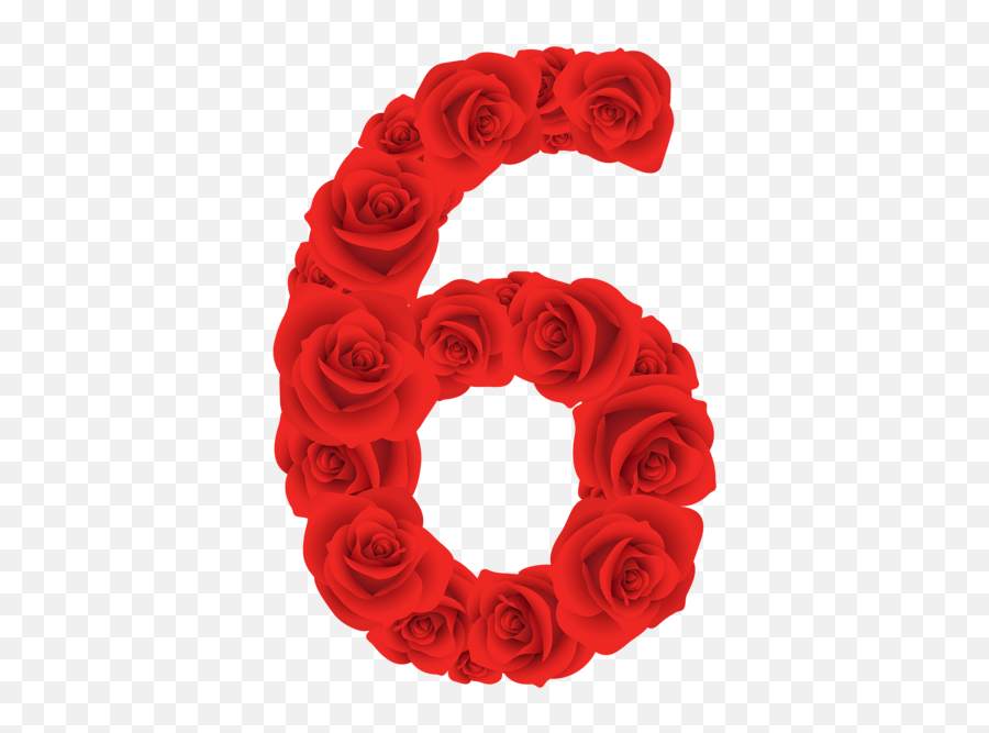 Rosas Rojas Número Seis Png Transparente - Stickpng Roses Numbers,Rosas Rojas Png