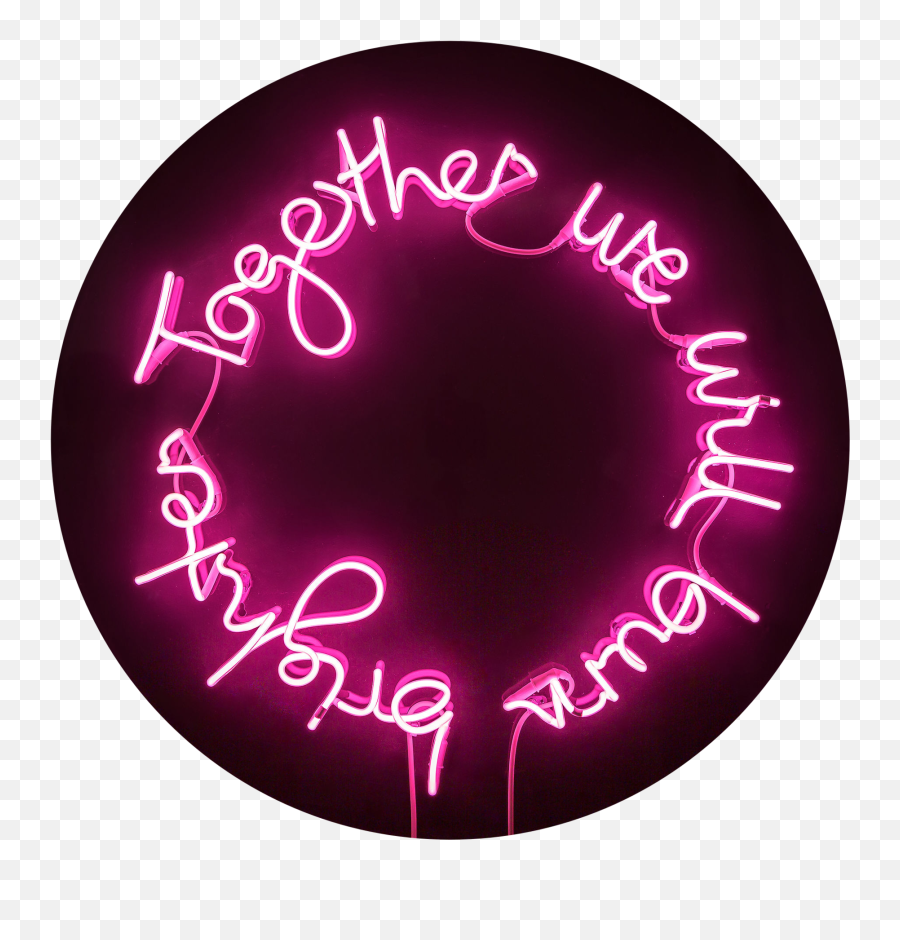 Lauren Baker - We Are One Neon The Art Hound Gallery Dot Png,Neon Circle Png