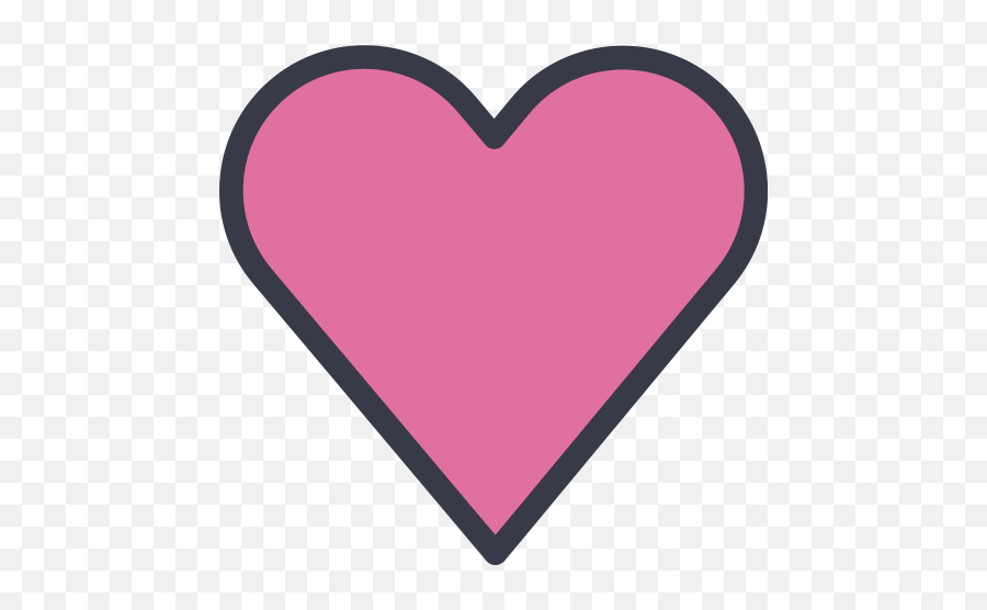 Red Heart With Border Icon Png Image - Girly,Heart Icon Without Red Color