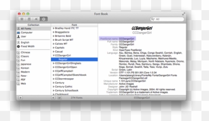 How Can I Get The Postscript Name Of Ttf Font Installed - Language png