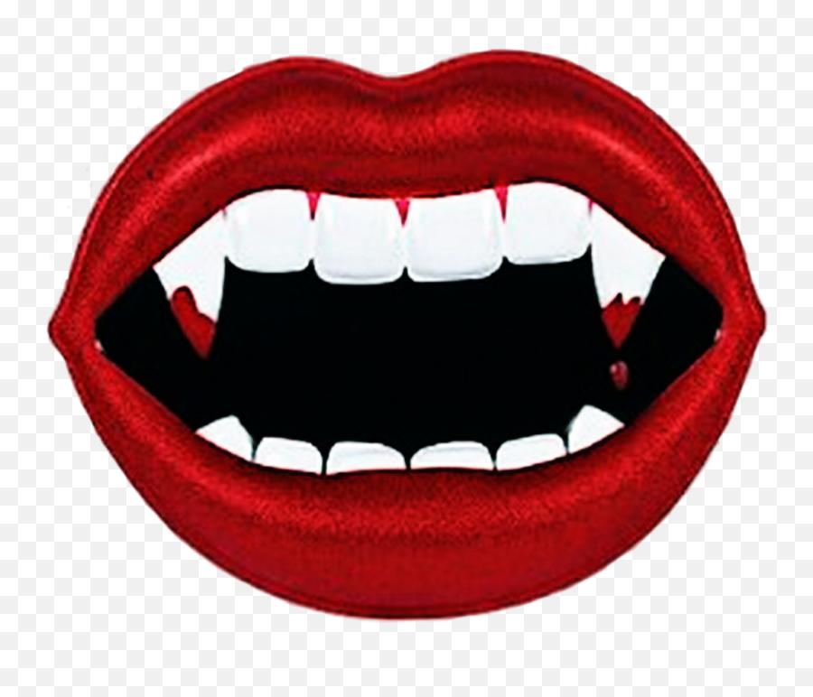Vampire Lips Redlips Fangs - Vampire Teeth Clipart Png,Vampire Teeth Png