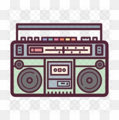 Boombox Icon Of Colored Outline Style - png