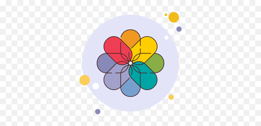 Ios Photos Icon In Circle Bubbles Style - Phu Png,Iphone Phone Icon Png