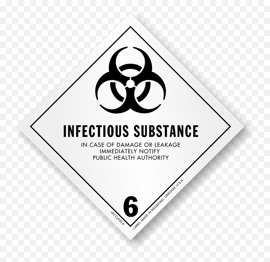 Dot Infectious Substance Labels 500 Labelsroll Sku - 1239 Infectious Substance Hazard Label Png,Hazmat Icon