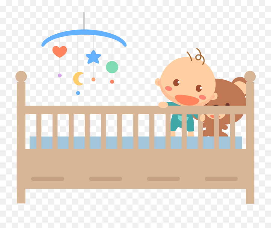Crib Clipart Baby Bed Transparent Free For - Baby In Crib Clipart Png,Bed Clipart Png
