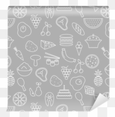 Wallpaper Thin Line Icons Seamless Pattern Food Vegetables Png