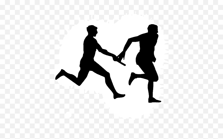 Track And Field - Relay Race Clipart Black And White Png,Track And Field Png