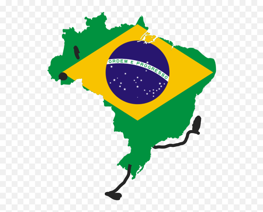 Brazil Flag Continent Png Download - Brazil Flag Map Png,Brazil Png
