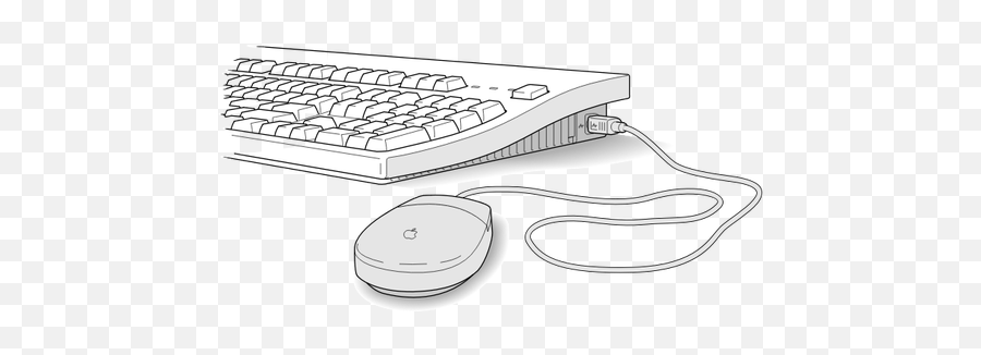 Vector Illustration Of Keyboard Apple Mouse Free Svg - Keyboard And Mouse Vector Png,Mighty Mouse Png
