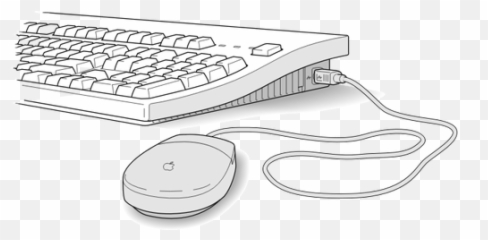 Vector Illustration Of Keyboard Apple Mouse Free Svg - Keyboard And Mouse Vector Png,Mighty Mouse Png