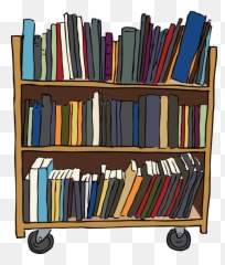 Bookshelf Bookcase Furniture - Library Clipart Transparent Png,Bookcase Png
