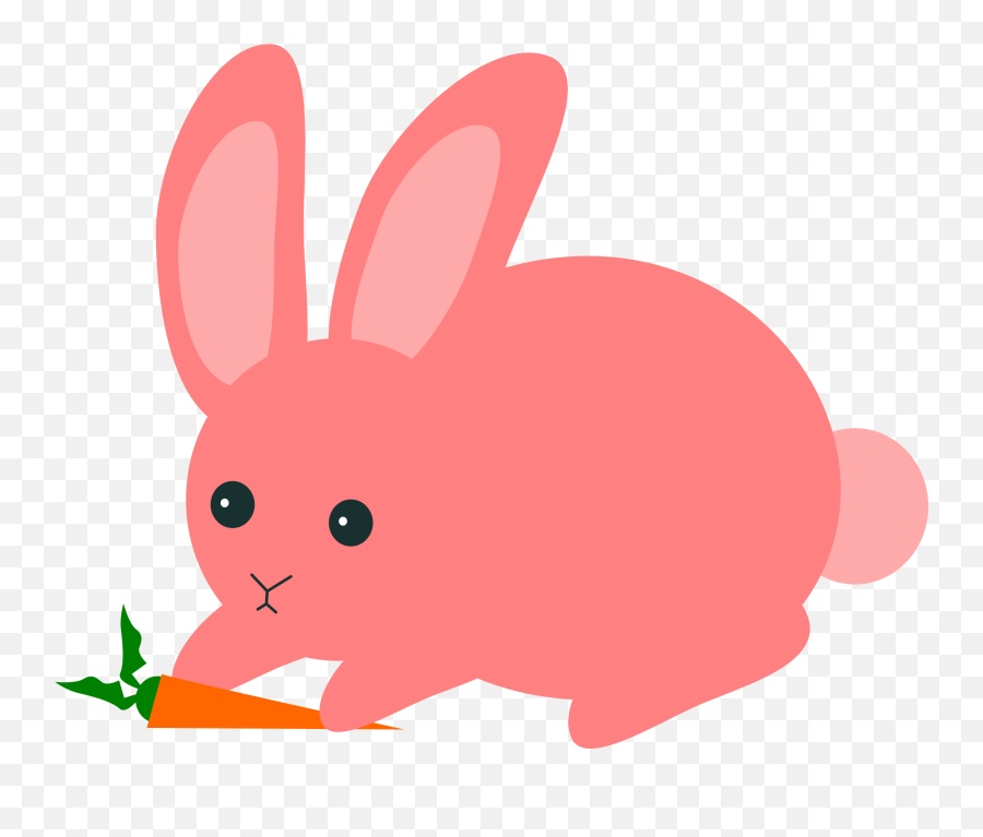 Pink Rabbit Cliparts 3 - Pink Bunny Clip Art Png,Rabbit Clipart Png