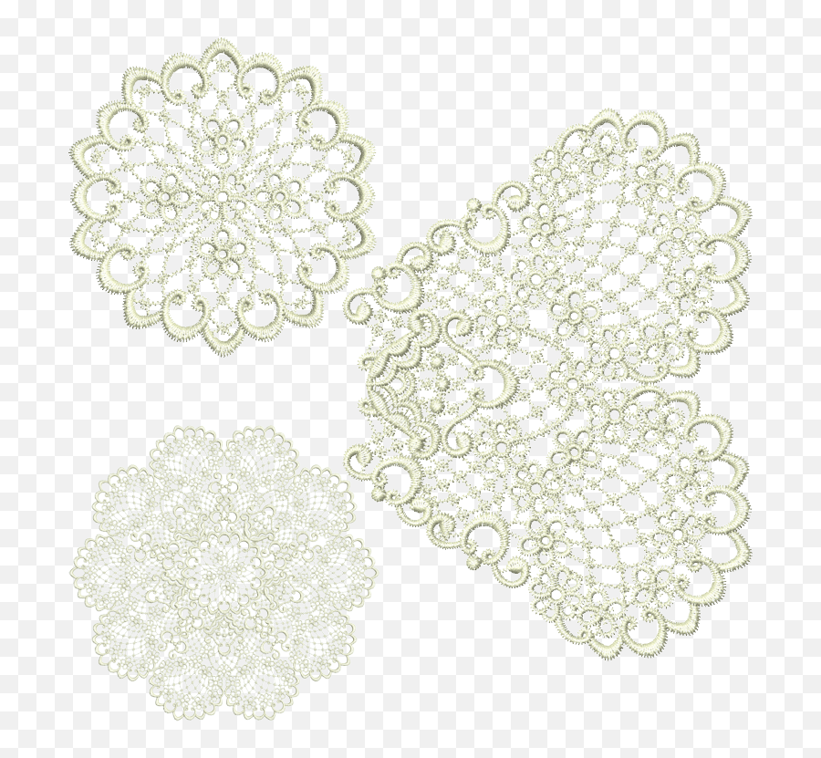 Lace Doily 2 Piece Set - Doily Png,Doily Png