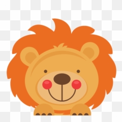 Peeking Lion Svg Scrapbook Cut File Cute Clipart Files For - Cute Cartoon Png