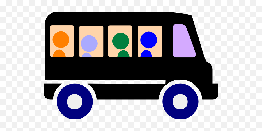 School Bus Clip Art - Vector Clip Art Online Bus With Passengers Icon Png,School Bus Clipart Png