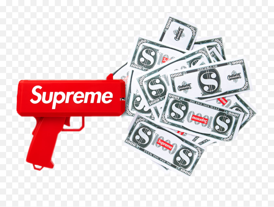 Supreme Money - Supreme Cashcannon Money Gun Transparent Supreme Money Gun Price Png,Supreme Png