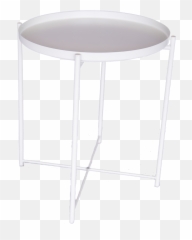 White Metal Side Table Roam Rentals - Coffee Table Png,Side Table Png