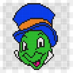 Pinocchio Perler Bead Pattern - Cómo Dibujar A Pinocho Pixelado Png,Jiminy Cricket Png