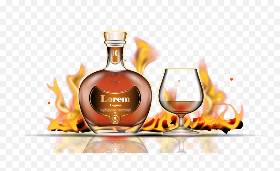 Image Library Alcohol Vector Cognac Bottle Liquor - Vector Brandy Glass Png,Liquor Bottles Png