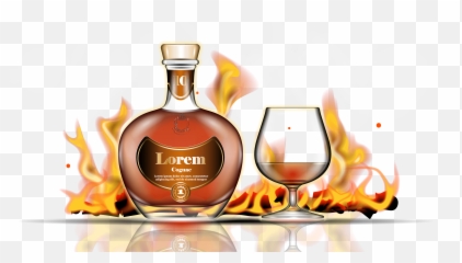 Image Library Alcohol Vector Cognac Bottle Liquor - Vector Brandy Glass Png,Liquor Bottles Png