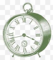 Download Green Vintage Clock Png Clip Art - Clip Art Baume Mercier Quartz Watches,Clocks Png