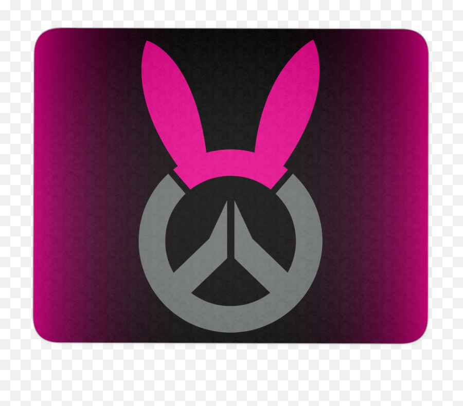 Overwatch Dva Bunny Logo Mouse Pad - Emblem Png,Sombra Skull Png