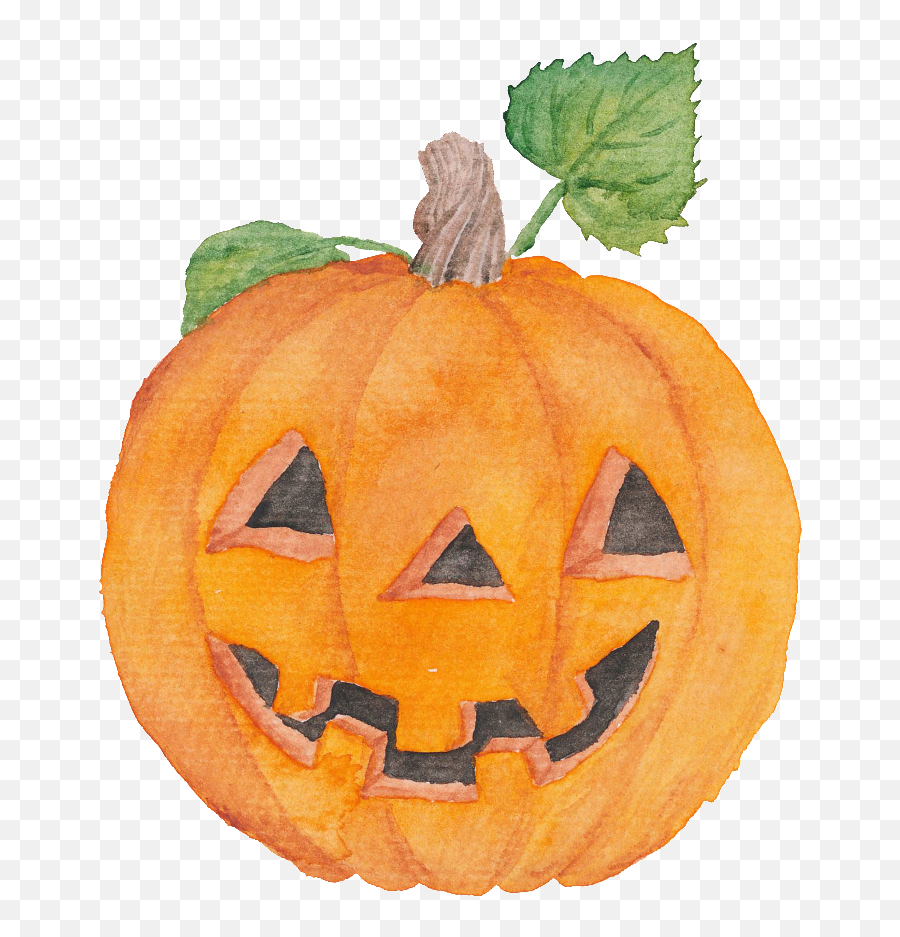 Download Orange Hand Painted Smiley Pumpkin Halloween Png Pumpkins