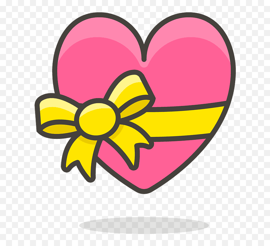 Heart With Ribbon Emoji Clipart Free Download Transparent - Heart With Ribbon Vector Emoji Png,Pink Heart Emoji Png