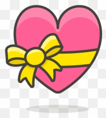 Heart With Ribbon Emoji Clipart Free Download Transparent - Heart With Ribbon Vector Emoji Png,Pink Heart Emoji Png