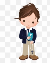 Holy Communion - Clip Art Boy Png