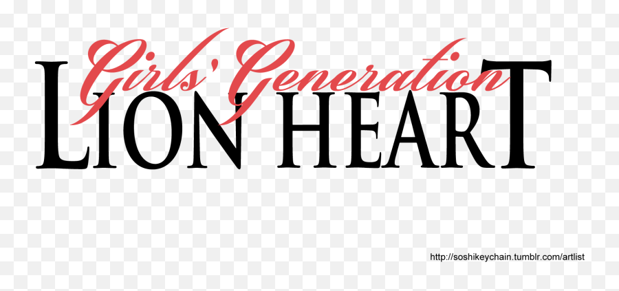 Lion Heart Text Logo - Vertical Png,Girls Generation Logo
