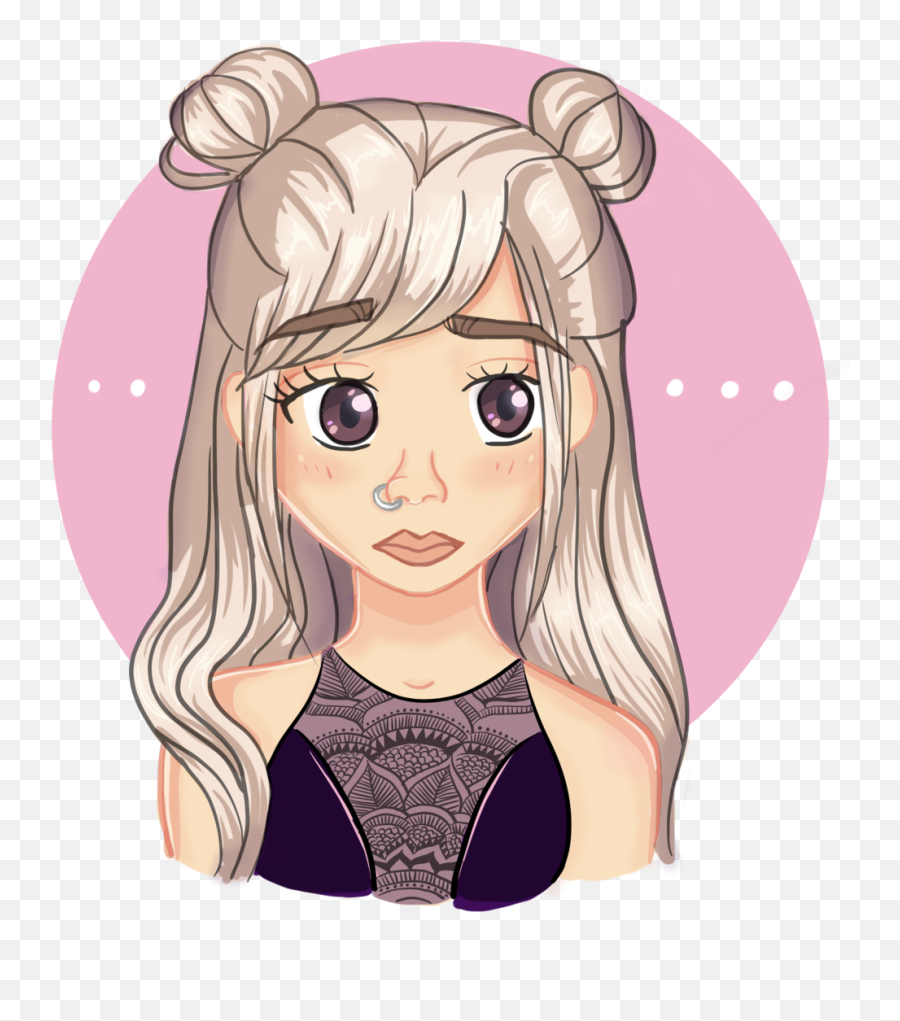 Bun Drawing Hairstyle Brown Hair - Draw Two Hair Buns Png,Anime Hair  Transparent - free transparent png images 