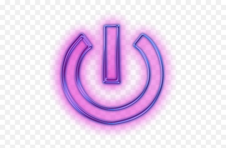 Neon Icon Png - Neon On Button Png,Purple Glow Png