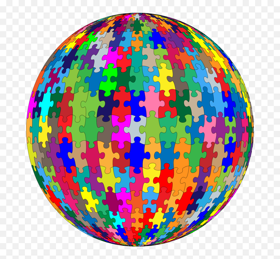 Ball Symmetry Sphere Png Clipart - Png Jigsaw Puzzle Pieces Clipart,3d Sphere Png