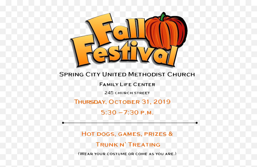 Fall Festival U2013 Spring City United Methodist Church - Fall Festival Png,Fall Festival Png