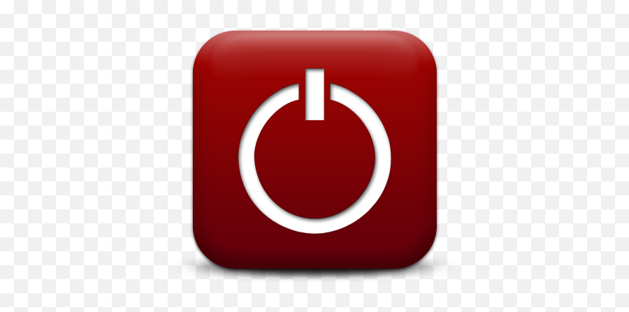 Red Power Button Icon Png Transparent - Red Transparent Power Button Icon,Carl Icon