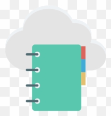 Free Cloud Dairy Diary Jotter Color Vector Icon - Vertical png
