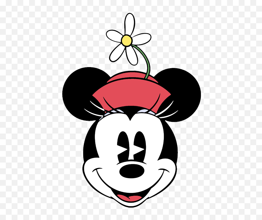 Classic Minnie Face 3 Mickey Ears - Vintage Minnie Mouse Face Png,Minnie Mouse Face Png