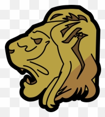 Lion Head Face - Clip Art png