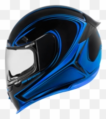 Airframe Pro Halo Blue Full Face Helmet - Motorcycle Design png