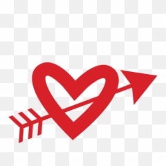 Heart With Arrow Clipart - Svg png