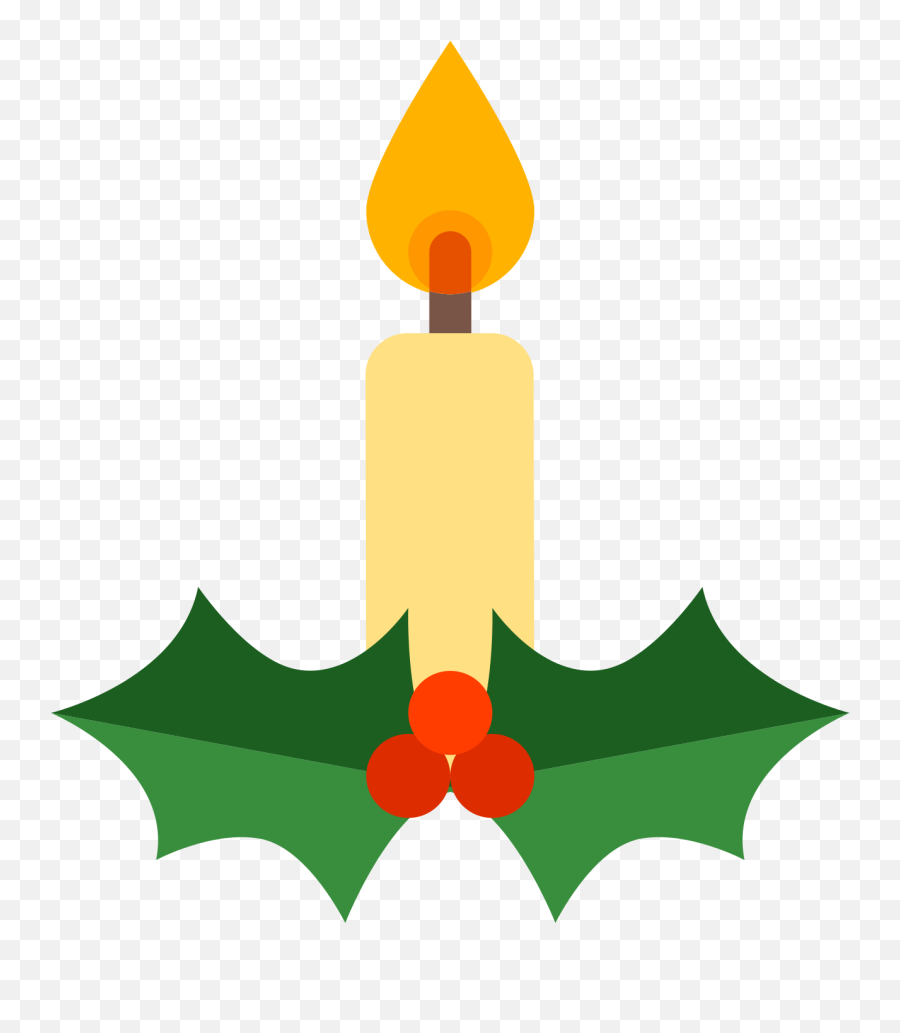 Christmas Candle Free Icon Of Winter - Christmas Candle Icon Png,Christmas Candle Png