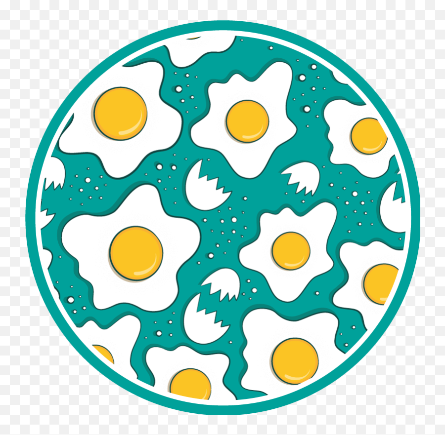 Fried Eggs Pattern Kitchen Flooring - Fondo De Huevos Estrellados Png,Fried Egg Icon