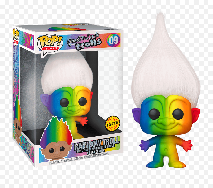 Trolls - Rainbow Troll With Hair 10 Pop Vinyl Rainbow Troll Funko Pop Png,Trolls Png