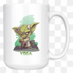 Master Yoda Star Wars Mug Coffee - Star Wars Cartoon Drawing Png,Yoda Png