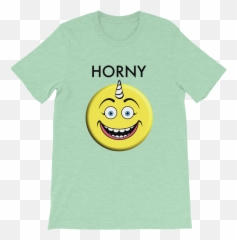 Emoji Horny - ShortSleeve Unisex TShirt u2014 Smile Now Productions Too png